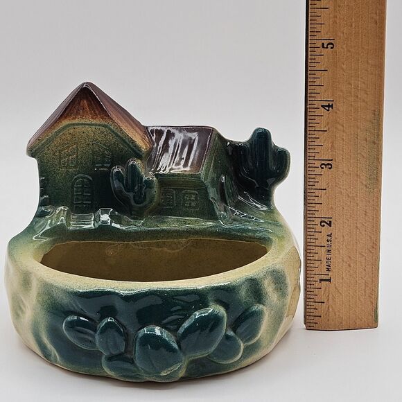 Fredericksburg Art Pottery FAPCO Planter Hacienda Southwest House Cactus Vintage - Picture 10 of 12